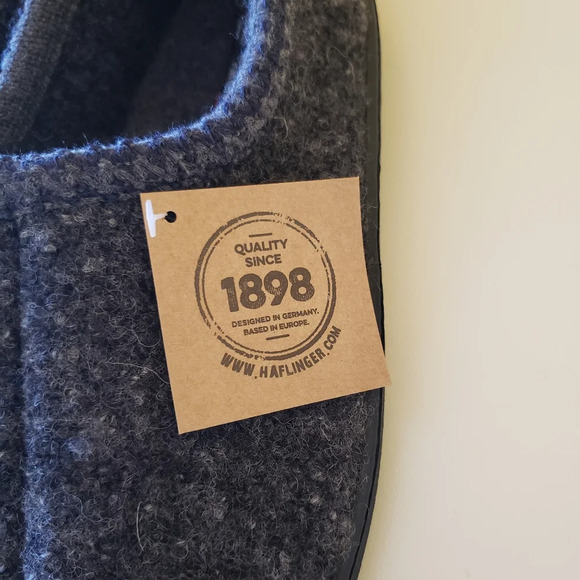 Haflinger ATB Hard Sole Dark Gray Wool Indoor/Outdoor Slippers Size EU 47/US 14 - Picture 6 of 15